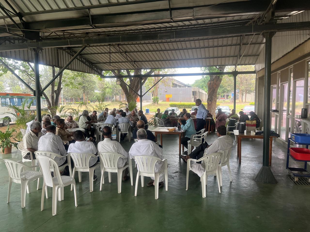 Gathering at 205 Indian Canteen stage for recreational activities in the afternoon session of 23rd March 2025 Sunday.jpeg